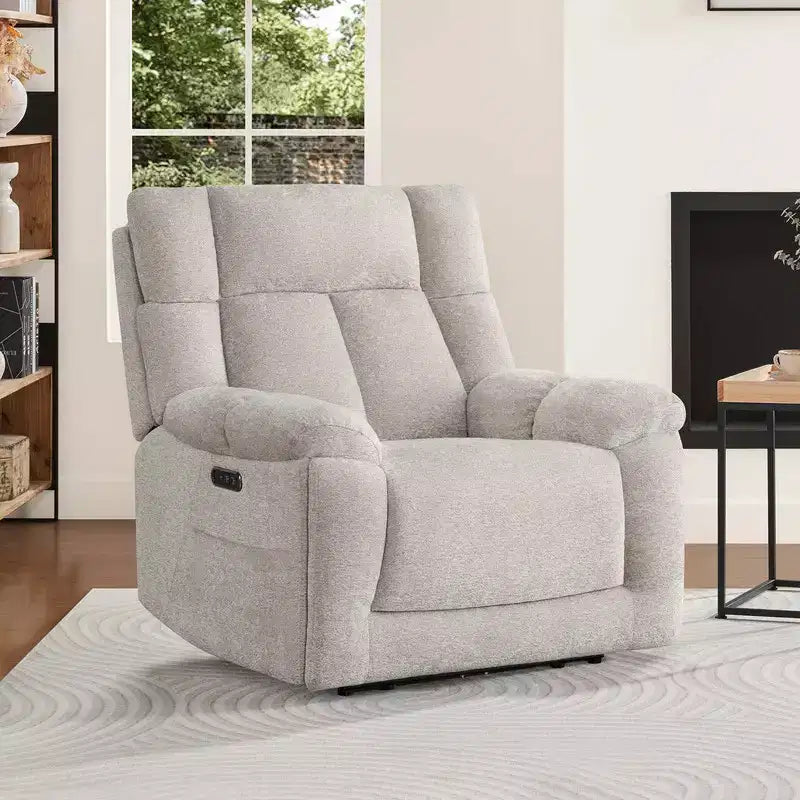 Fauteuil inclinable de puériculture Spruce & Spring Power Lay Flat avec haut-parleurs Bluetooth et soutien lombaire électrique