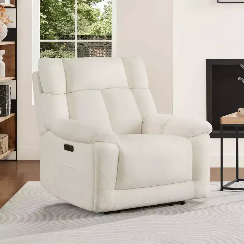 Fauteuil inclinable de puériculture Spruce & Spring Power Lay Flat avec haut-parleurs Bluetooth et soutien lombaire électrique