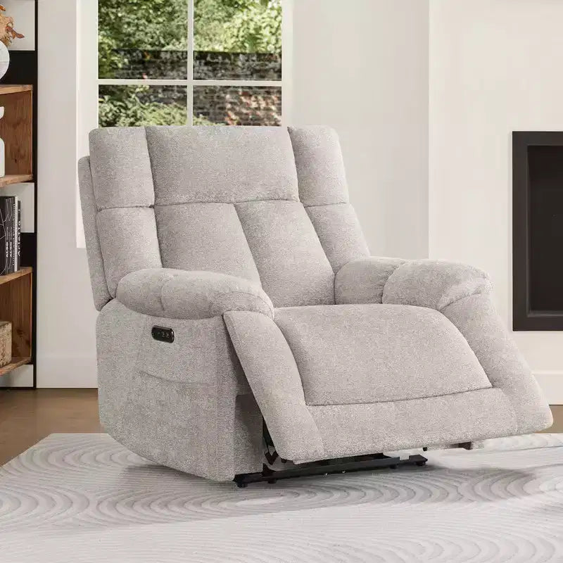 Fauteuil inclinable de puériculture Spruce & Spring Power Lay Flat avec haut-parleurs Bluetooth et soutien lombaire électrique
