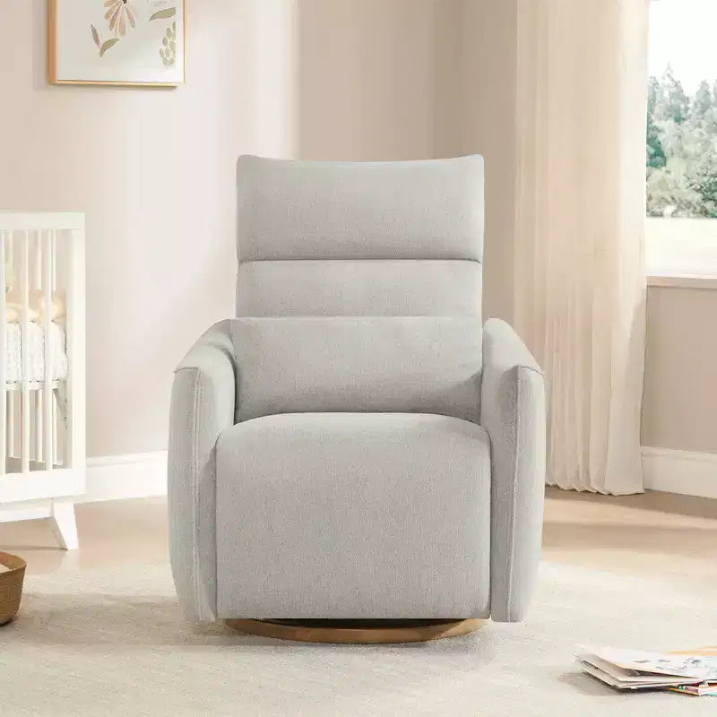 Fauteuil inclinable pivotant motorisé Spruce & Spring, double motorisation, planeur de nurserie avec coussin lombaire
