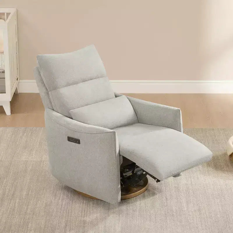 Fauteuil inclinable pivotant motorisé Spruce & Spring, double motorisation, planeur de nurserie avec coussin lombaire