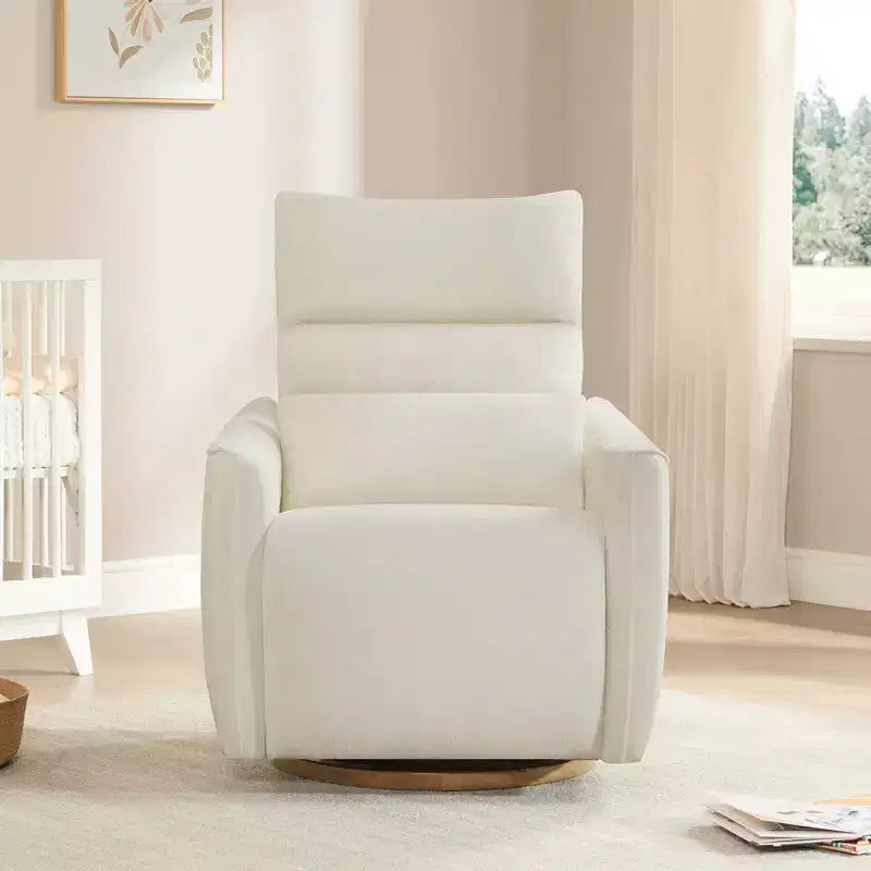 Fauteuil inclinable pivotant motorisé Spruce & Spring, double motorisation, planeur de nurserie avec coussin lombaire