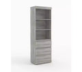 White Modern 70 Tall Bookcase with 3 Drawers & 3 Tier Open Shelves, Deep Storage Book Shelves Cabinet Organizer for Living Room, Home Office