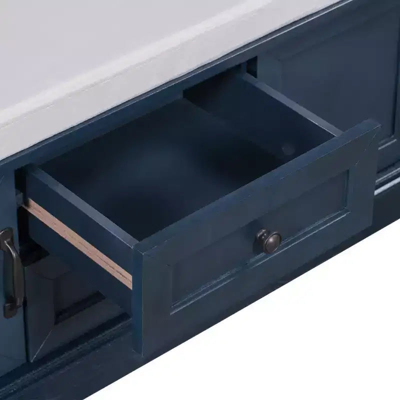 Meuble de rangement Okak, meuble d'appoint avec 2 tiroirs et 2 portes, meuble pour salon, couloir, entrée, vestibule