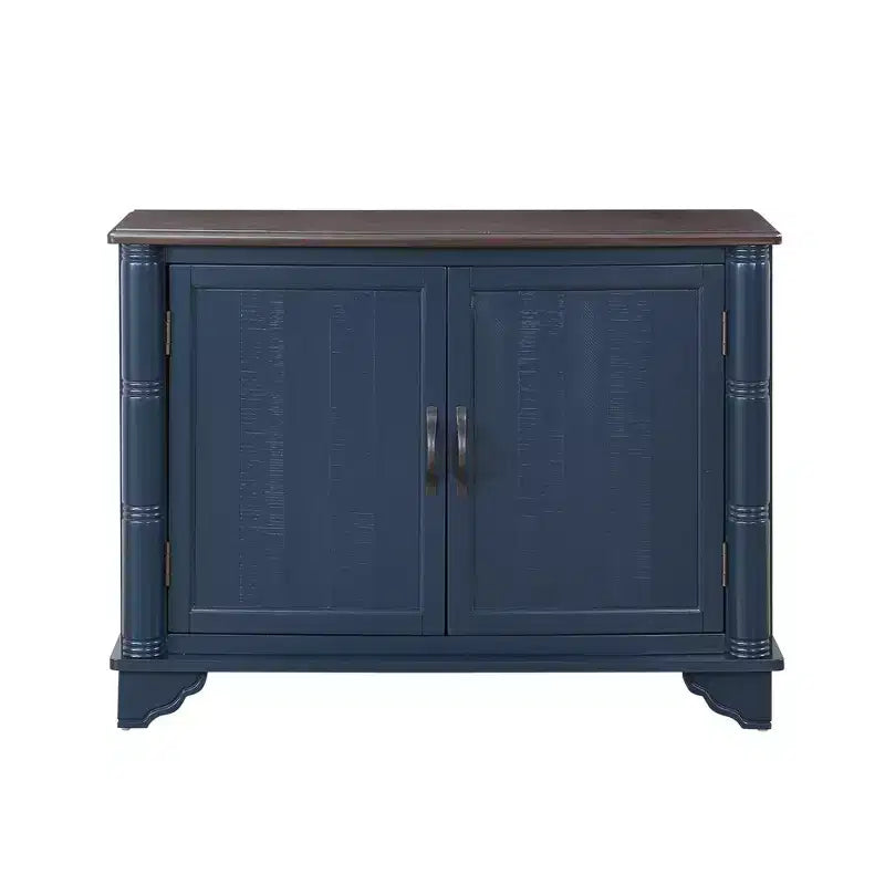 Okak Meuble d'appoint 40 pouces, Meuble de rangement avec 2 portes et plateau en bois, Meuble de rangement pour salon, salle à manger, cuisine