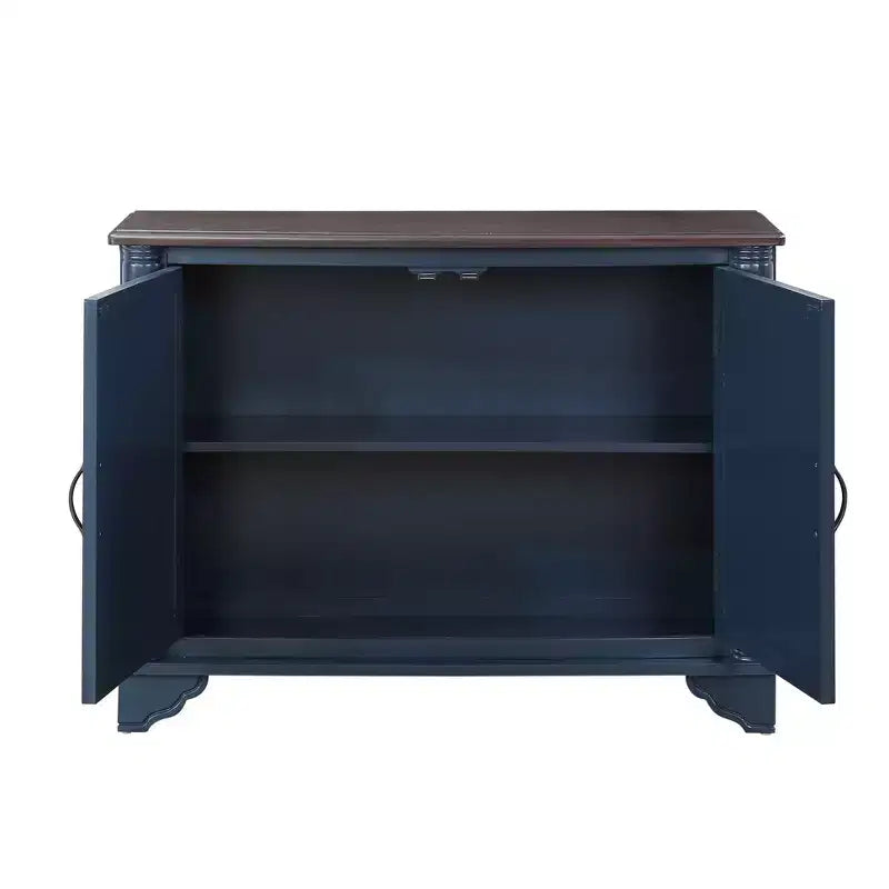 Okak Meuble d'appoint 40 pouces, Meuble de rangement avec 2 portes et plateau en bois, Meuble de rangement pour salon, salle à manger, cuisine