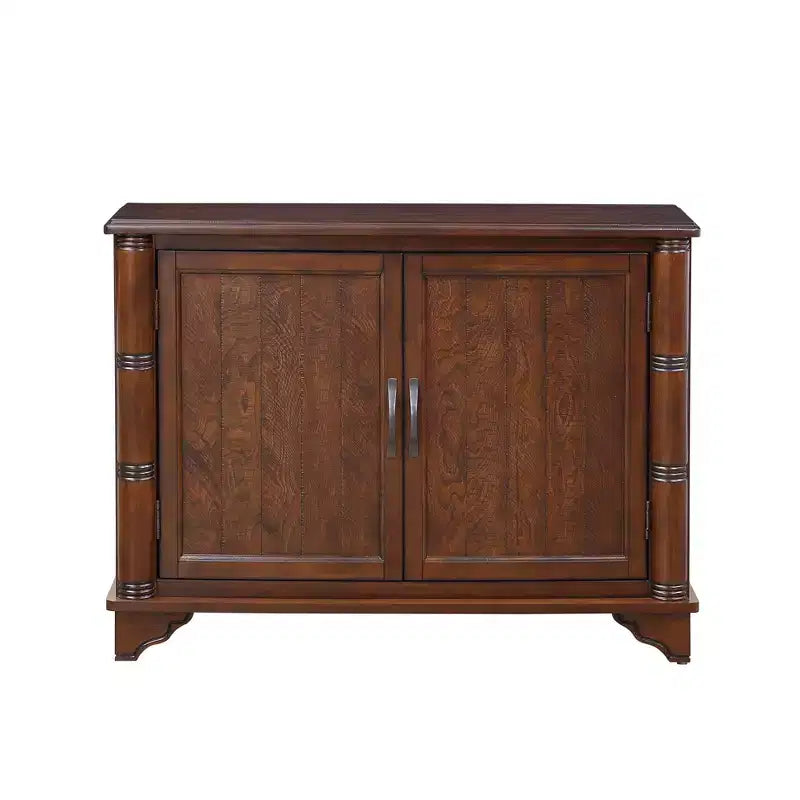 Okak Meuble d'appoint 40 pouces, Meuble de rangement avec 2 portes et plateau en bois, Meuble de rangement pour salon, salle à manger, cuisine