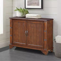 Okak Meuble d'appoint 40 pouces, Meuble de rangement avec 2 portes et plateau en bois, Meuble de rangement pour salon, salle à manger, cuisine