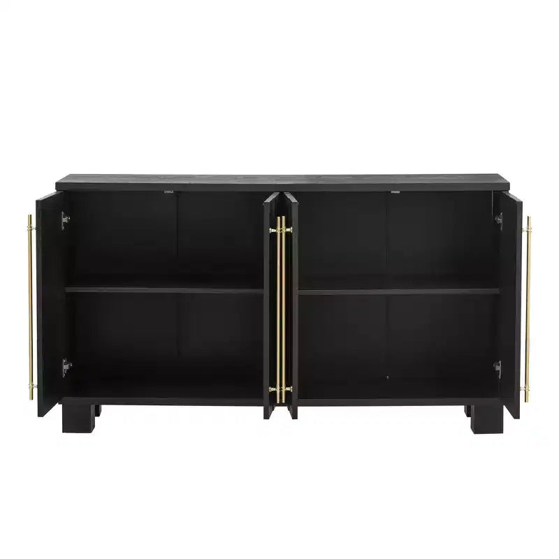 Meuble d'appoint moderne Okak, buffet avec 4 portes et 4 étagères, meuble de rangement pour salon, salle à manger, cuisine