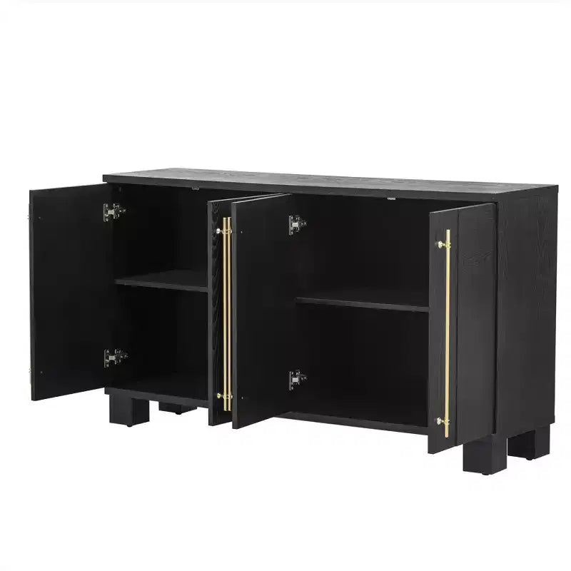 Meuble d'appoint moderne Okak, buffet avec 4 portes et 4 étagères, meuble de rangement pour salon, salle à manger, cuisine