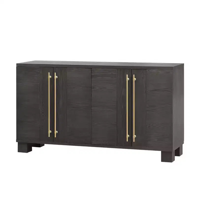 Meuble d'appoint moderne Okak, buffet avec 4 portes et 4 étagères, meuble de rangement pour salon, salle à manger, cuisine