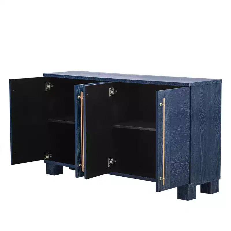 Meuble d'appoint moderne Okak, buffet avec 4 portes et 4 étagères, meuble de rangement pour salon, salle à manger, cuisine