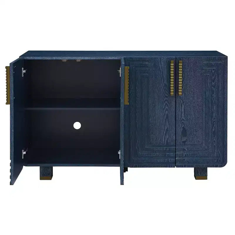 Buffet Okak vintage 137 cm, meuble de rangement avec 4 portes et 4 étagères pour salon, salle à manger, cuisine