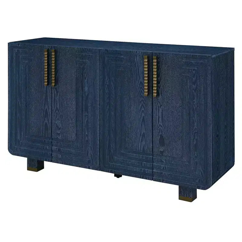 Buffet Okak vintage 137 cm, meuble de rangement avec 4 portes et 4 étagères pour salon, salle à manger, cuisine
