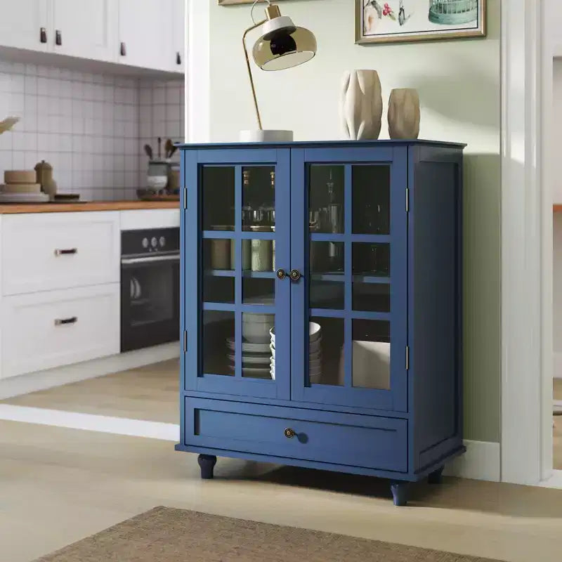 Okak Buffet Minimaliste, Meuble de Rangement avec 2 Portes et 3 Étagères, Meuble de Rangement pour Salon, Salle à Manger, Cuisine