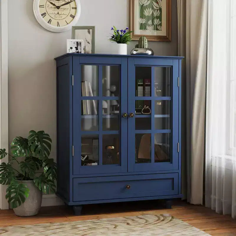 Okak Buffet Minimaliste, Meuble de Rangement avec 2 Portes et 3 Étagères, Meuble de Rangement pour Salon, Salle à Manger, Cuisine