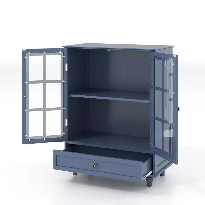 Okak Buffet Minimaliste, Meuble de Rangement avec 2 Portes et 3 Étagères, Meuble de Rangement pour Salon, Salle à Manger, Cuisine