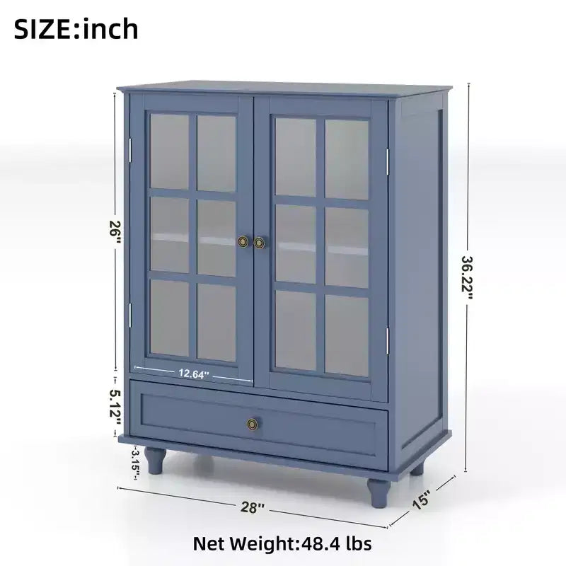Okak Buffet Minimaliste, Meuble de Rangement avec 2 Portes et 3 Étagères, Meuble de Rangement pour Salon, Salle à Manger, Cuisine