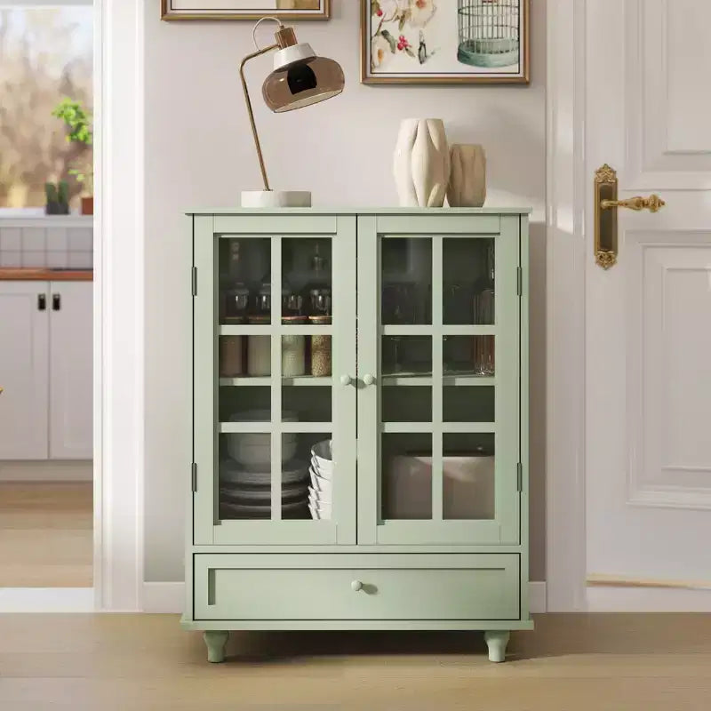 Okak Buffet Minimaliste, Meuble de Rangement avec 2 Portes et 3 Étagères, Meuble de Rangement pour Salon, Salle à Manger, Cuisine