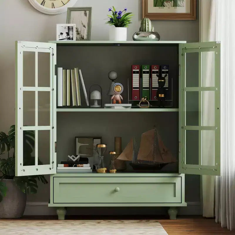 Okak Buffet Minimaliste, Meuble de Rangement avec 2 Portes et 3 Étagères, Meuble de Rangement pour Salon, Salle à Manger, Cuisine