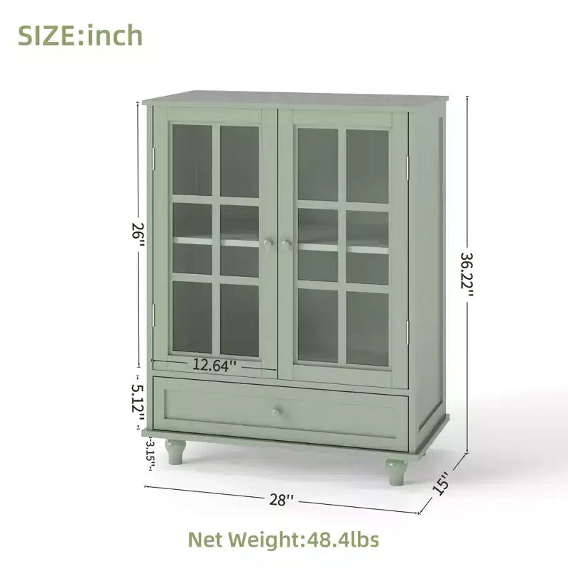 Okak Buffet Minimaliste, Meuble de Rangement avec 2 Portes et 3 Étagères, Meuble de Rangement pour Salon, Salle à Manger, Cuisine