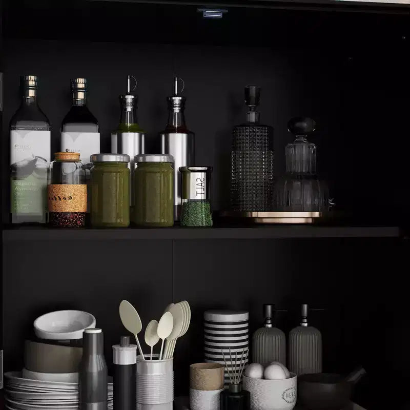 Okak Buffet Minimaliste, Meuble de Rangement avec 2 Portes et 3 Étagères, Meuble de Rangement pour Salon, Salle à Manger, Cuisine