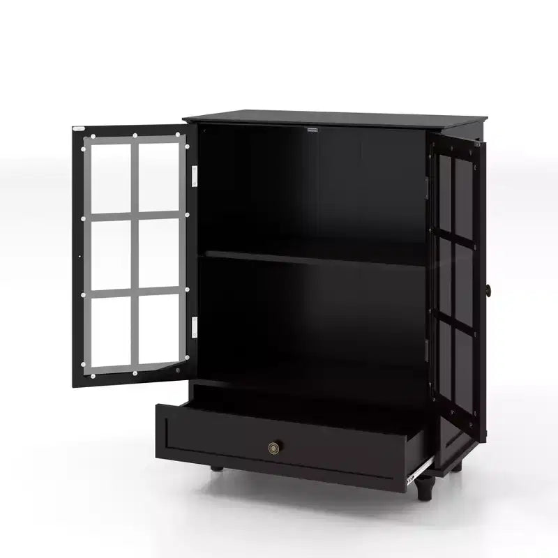 Okak Buffet Minimaliste, Meuble de Rangement avec 2 Portes et 3 Étagères, Meuble de Rangement pour Salon, Salle à Manger, Cuisine