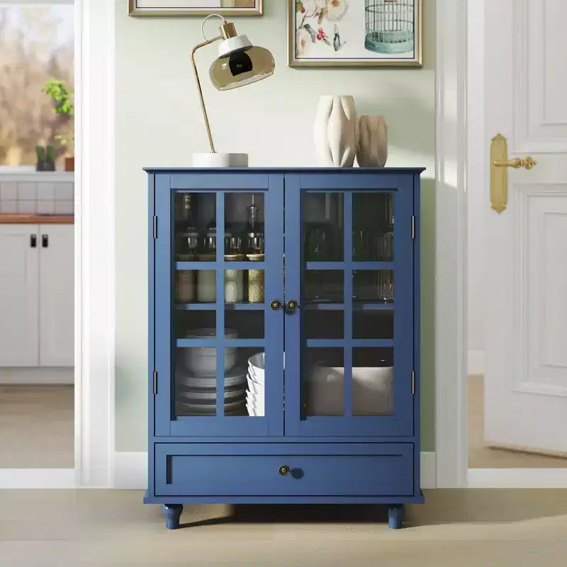Okak Buffet Minimaliste, Meuble de Rangement avec 2 Portes et 3 Étagères, Meuble de Rangement pour Salon, Salle à Manger, Cuisine