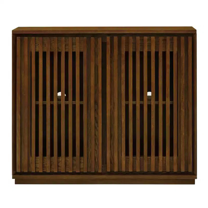 Meuble bas Okak Mid-Century, buffet avec 2 portes et 2 étagères, meuble de rangement pour salon, salle à manger, cuisine