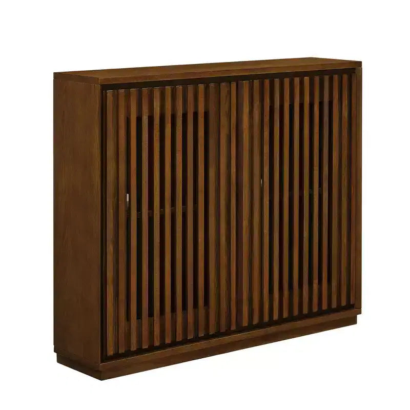 Meuble bas Okak Mid-Century, buffet avec 2 portes et 2 étagères, meuble de rangement pour salon, salle à manger, cuisine