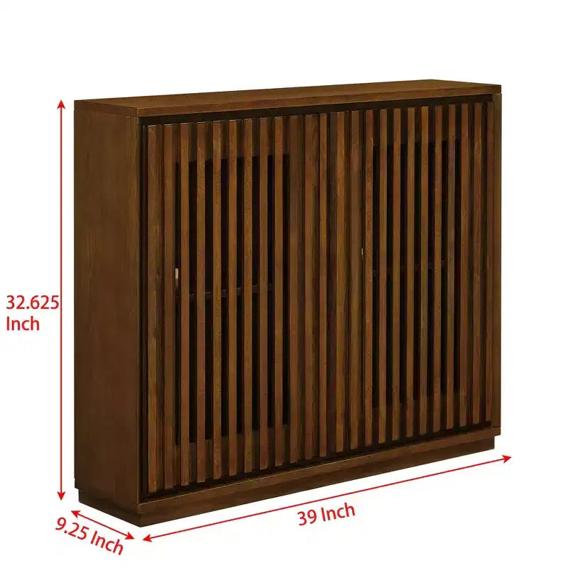 Meuble bas Okak Mid-Century, buffet avec 2 portes et 2 étagères, meuble de rangement pour salon, salle à manger, cuisine