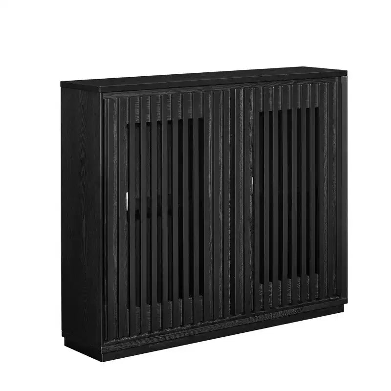 Meuble bas Okak Mid-Century, buffet avec 2 portes et 2 étagères, meuble de rangement pour salon, salle à manger, cuisine