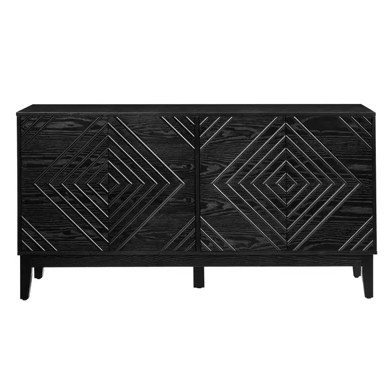 Okak Buffet de Ferme 153,7 cm, Buffet avec 4 Portes et 4 Étagères, Armoire de Rangement pour Salon, Salle à Manger, Cuisine