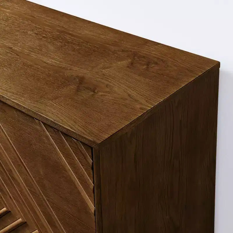 Okak Buffet de Ferme 153,7 cm, Buffet avec 4 Portes et 4 Étagères, Armoire de Rangement pour Salon, Salle à Manger, Cuisine