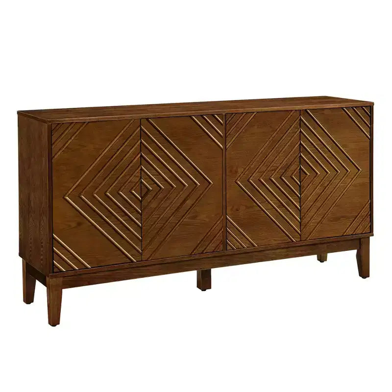 Okak Buffet de Ferme 153,7 cm, Buffet avec 4 Portes et 4 Étagères, Armoire de Rangement pour Salon, Salle à Manger, Cuisine