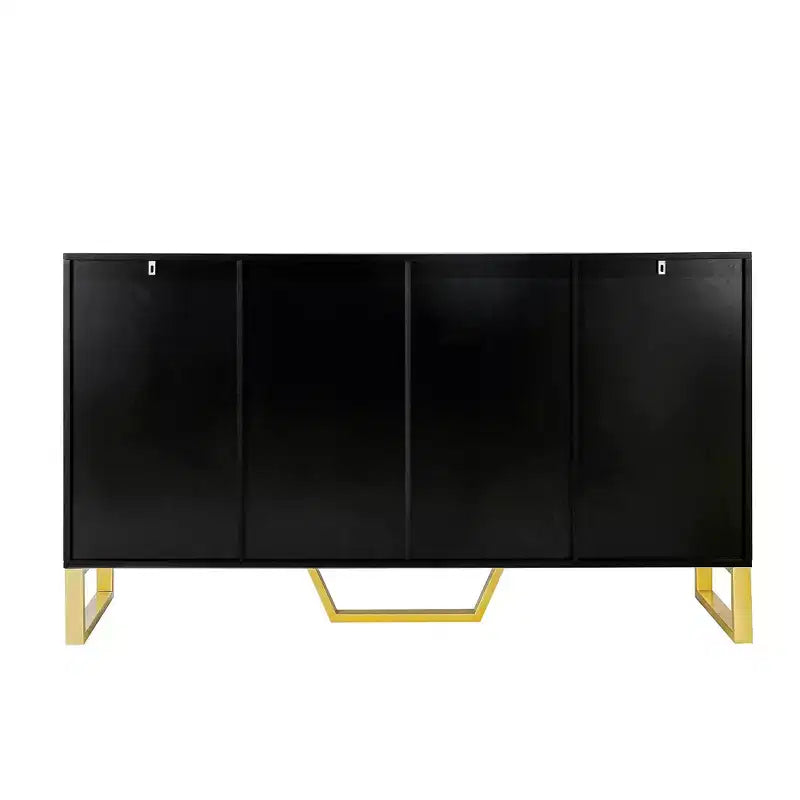 Meuble de rangement moderne Okak, buffet avec 3 portes et 4 étagères, meuble de rangement pour salon, salle à manger, cuisine