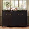 Okak Modern Sideboard Cabinet, Bufft Cabinet with 2 Drawer and 4 Door, Aluminum Handles, Storage Cabinet for Living Room, Dining Room, Kitchen