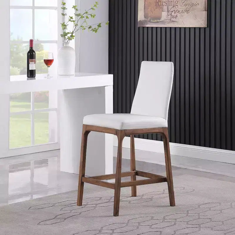 Chintaly Imports, tabouret de comptoir moderne avec base en bois massif