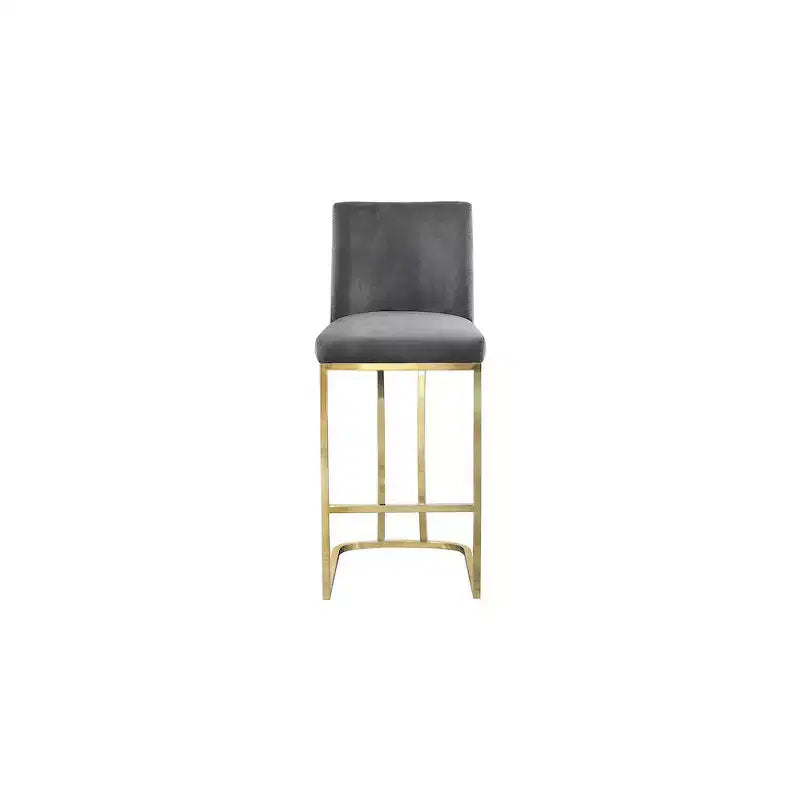 Meridian Furniture,Tabouret en velours Heidi