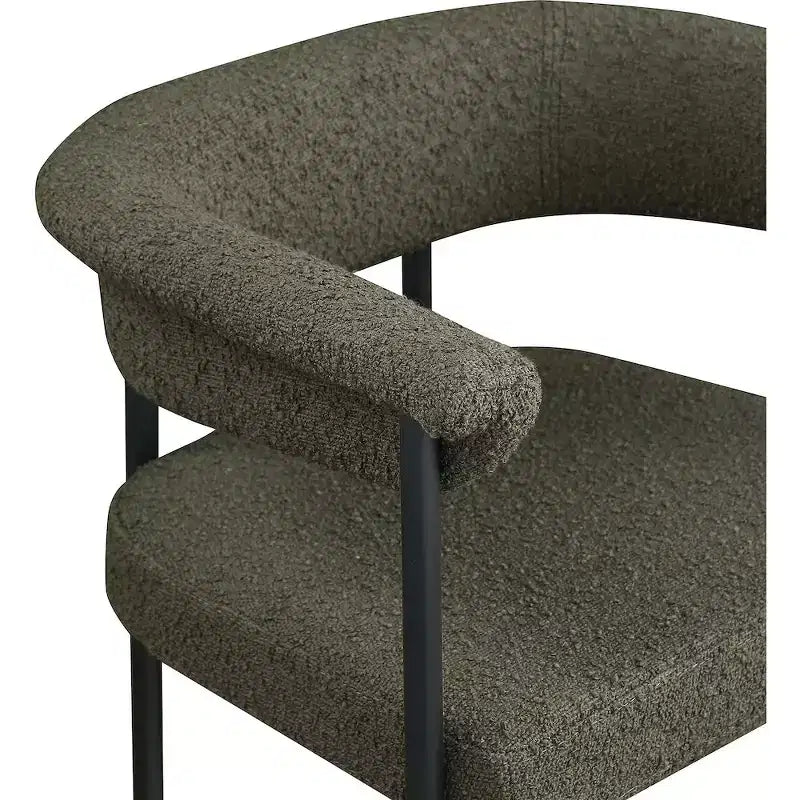Meridian Furniture, Tabouret de comptoir Malin en tissu bouclette, Lot de 2