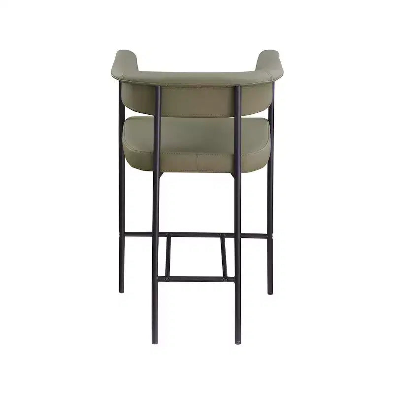 Meridian Furniture, Tabouret de comptoir Malin en tissu bouclette, Lot de 2