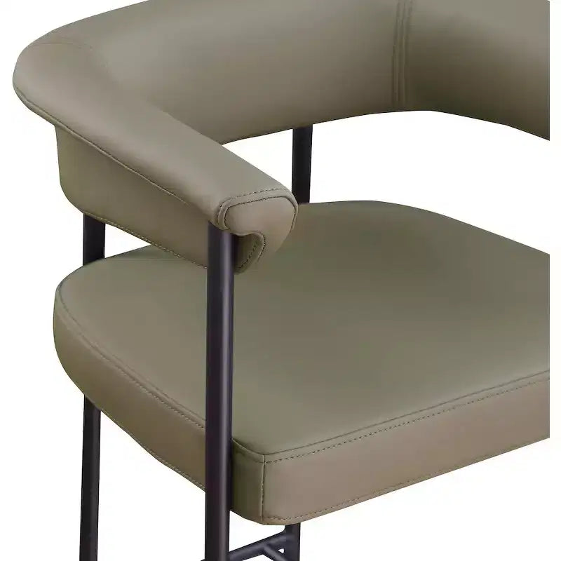 Meridian Furniture, Tabouret de comptoir Malin en tissu bouclette, Lot de 2