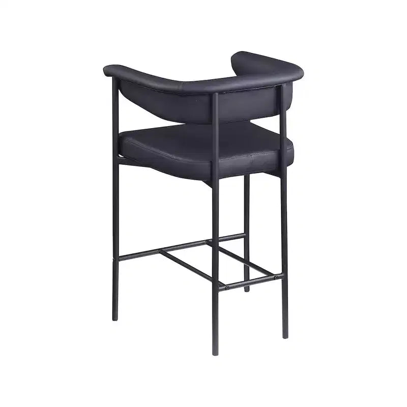 Meridian Furniture, Tabouret de comptoir Malin en tissu bouclette, Lot de 2