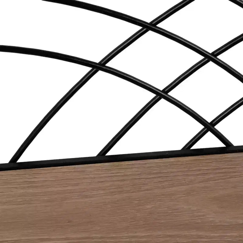 Pot de fleurs en céramique avec support en bois - Jardinière décorative pour plantes d'intérieur et d'extérieur, Décoration moderne pour la maison et le jardin - 8 Noir