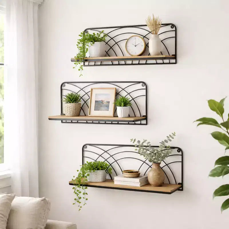 Pot de fleurs en céramique avec support en bois - Jardinière décorative pour plantes d'intérieur et d'extérieur, Décoration moderne pour la maison et le jardin - 8 Noir