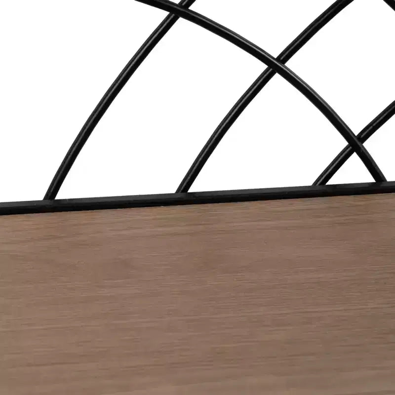 Pot de fleurs en céramique avec support en bois - Jardinière décorative pour plantes d'intérieur et d'extérieur, Décoration moderne pour la maison et le jardin - 8 Noir