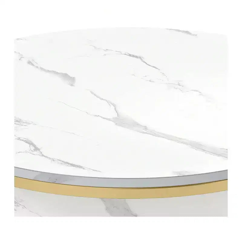 Tables basses pour salon, table basse ronde relevable avec rangement et compartiment caché, petite table basse ronde blanche