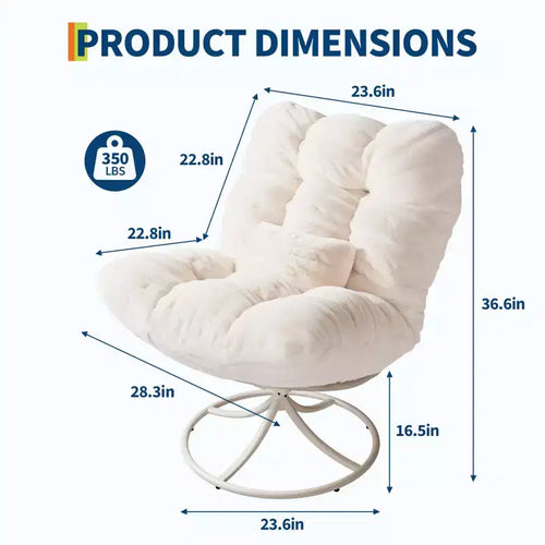 Fauteuil à bascule pivotant à 360° en rotin d'hiver, fauteuil de salon en osier tout temps avec coussin d'assise épais et base à bascule en métal pour l'intérieur et l'extérieur