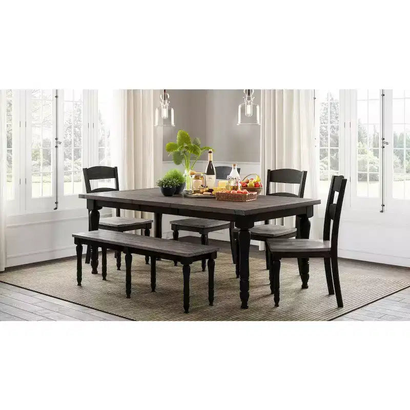 Jofran, chaises de salle à manger à dossier ajouré style ferme en pin recyclé Madison County (lot de 2)