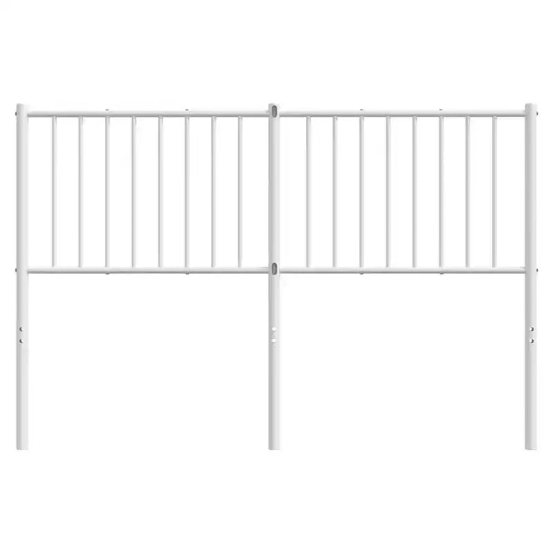 vidaXL Tête de lit en métal de 90 cm pour lits doubles, Tête de lit en acier durable pour chambre moderne minimaliste, Montage facile, Blanc